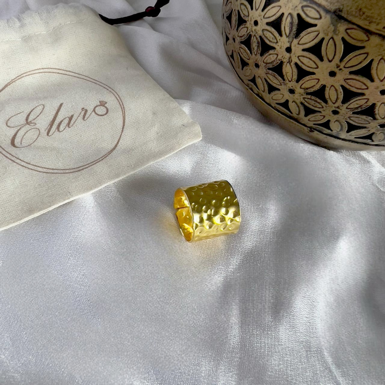 Coil Brass Adjustable Ring