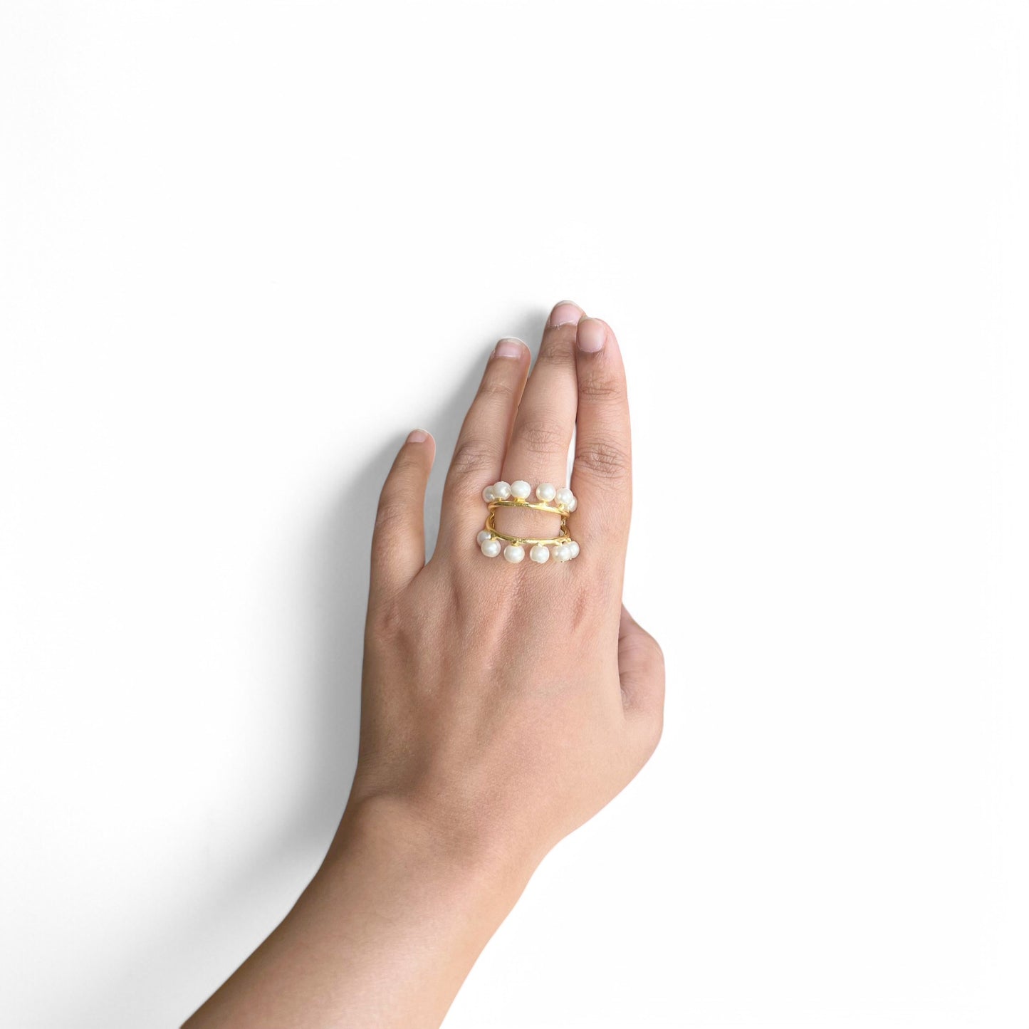 Ocean’s Secret Brass Adjustable Ring