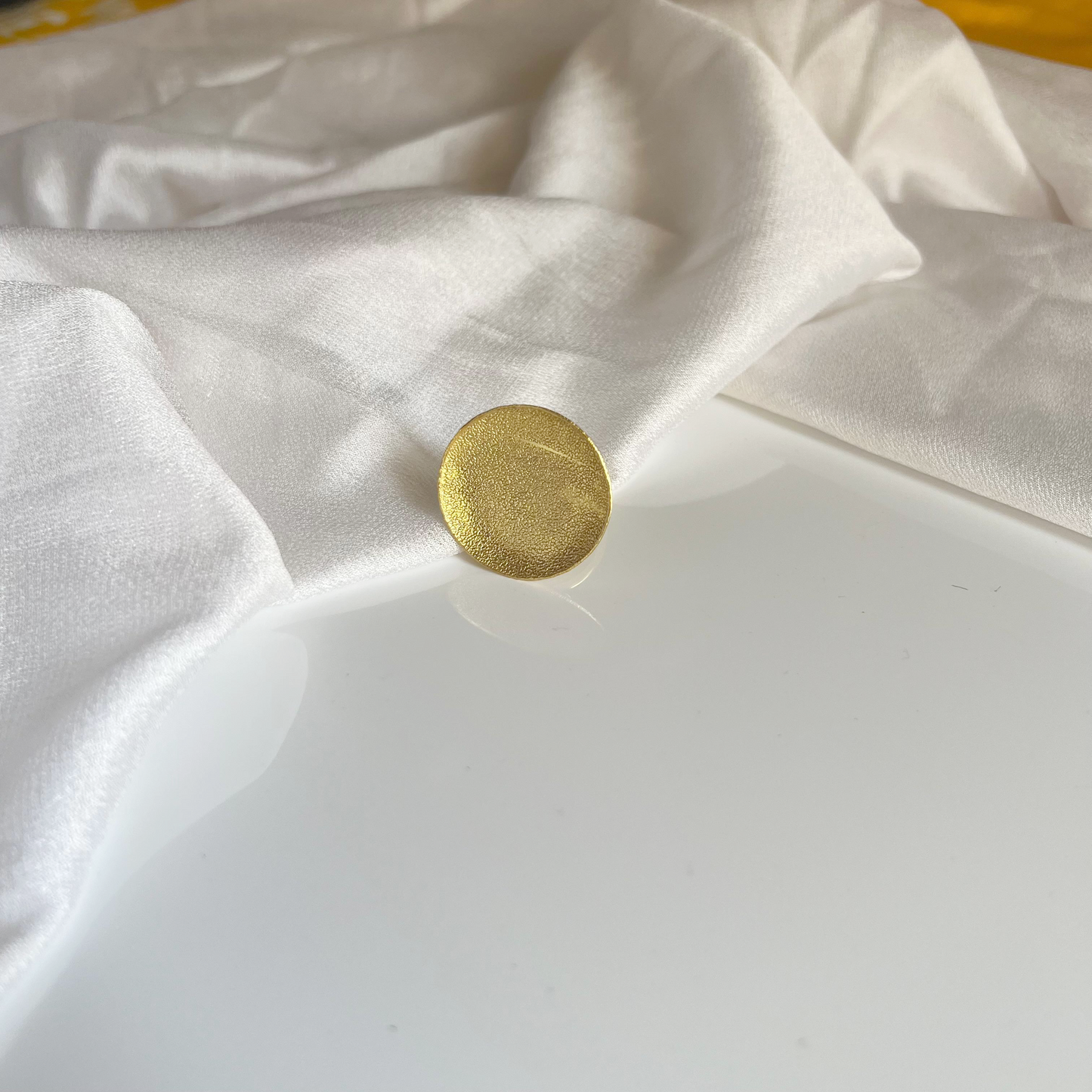 Sphere Brass Adjustable Ring