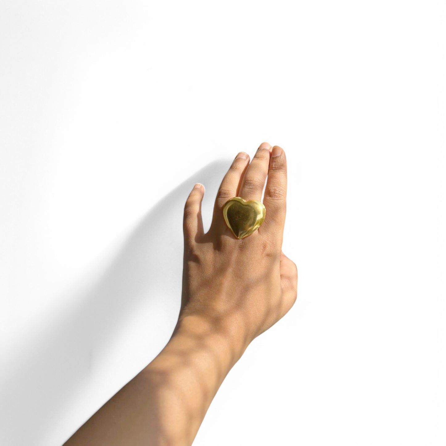 Sweetheart Brass Adjustable Ring