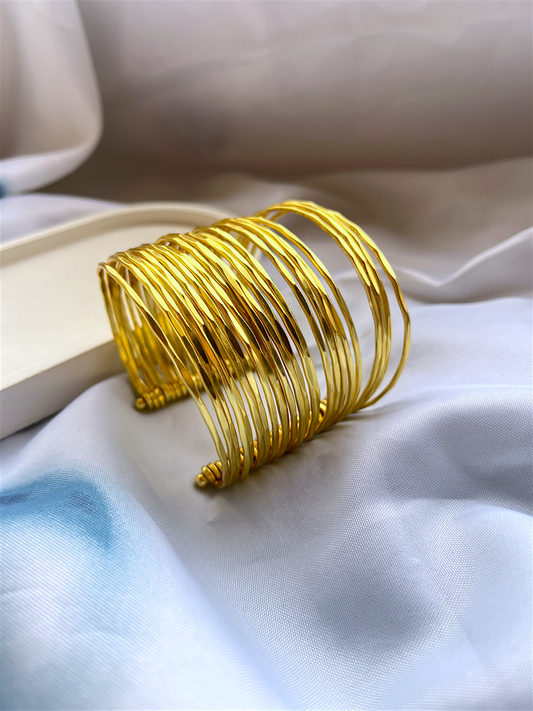 Gold Bangle Cuff Bracelet