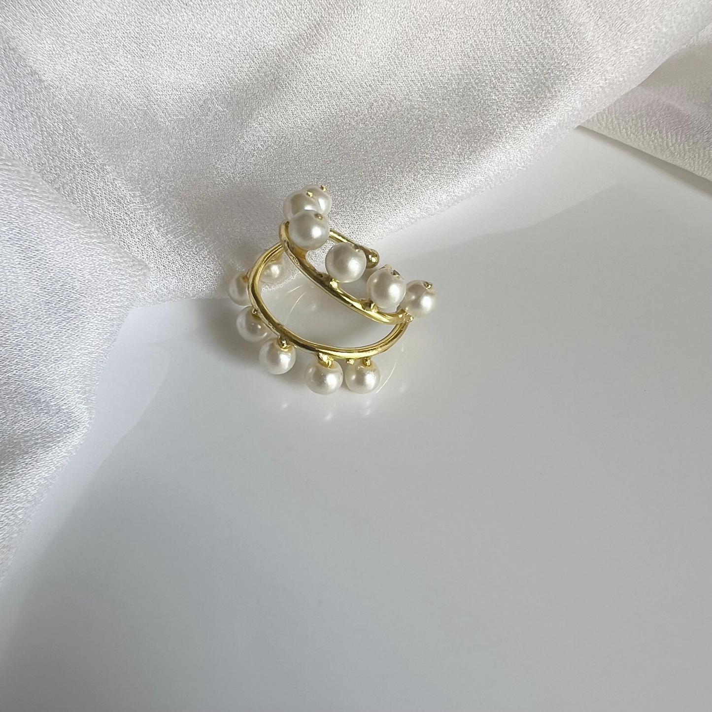 Ocean’s Secret Brass Adjustable Ring