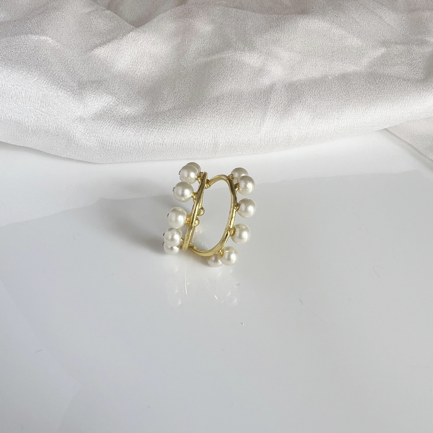 Ocean’s Secret Brass Adjustable Ring