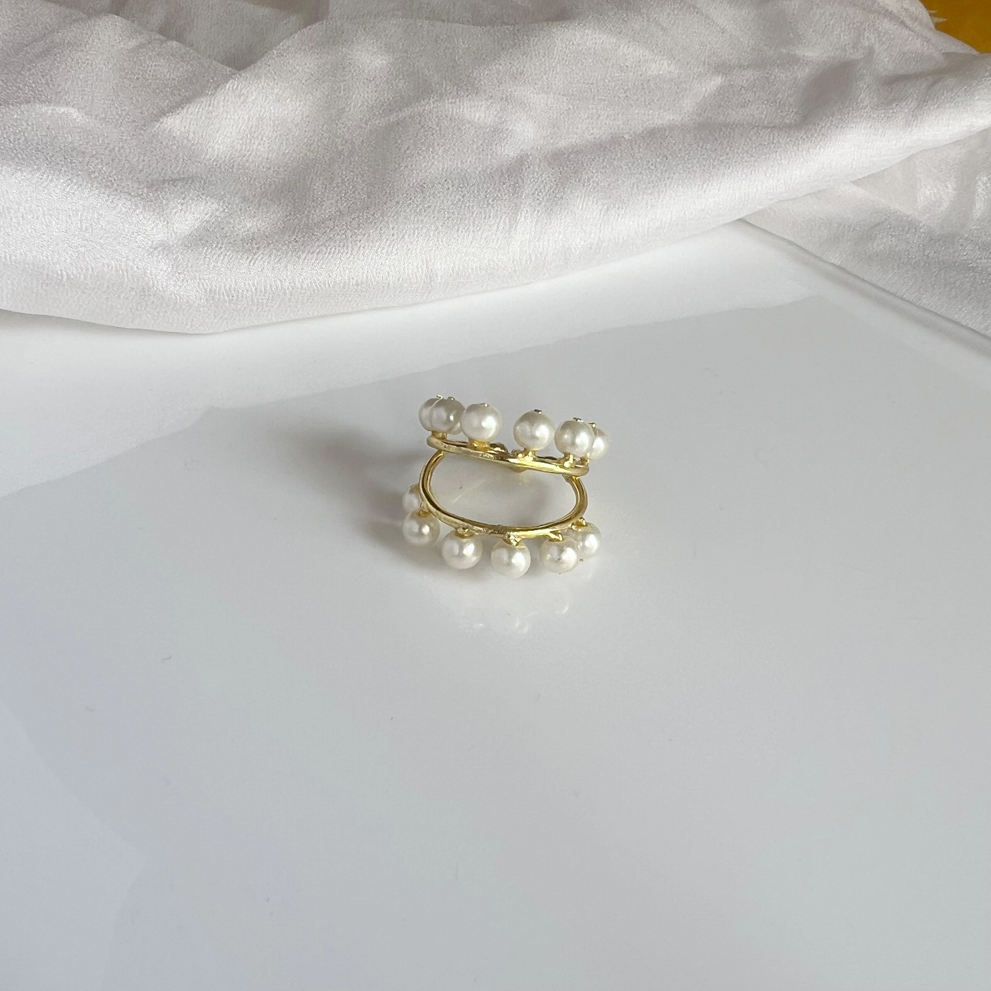 Ocean’s Secret Brass Adjustable Ring
