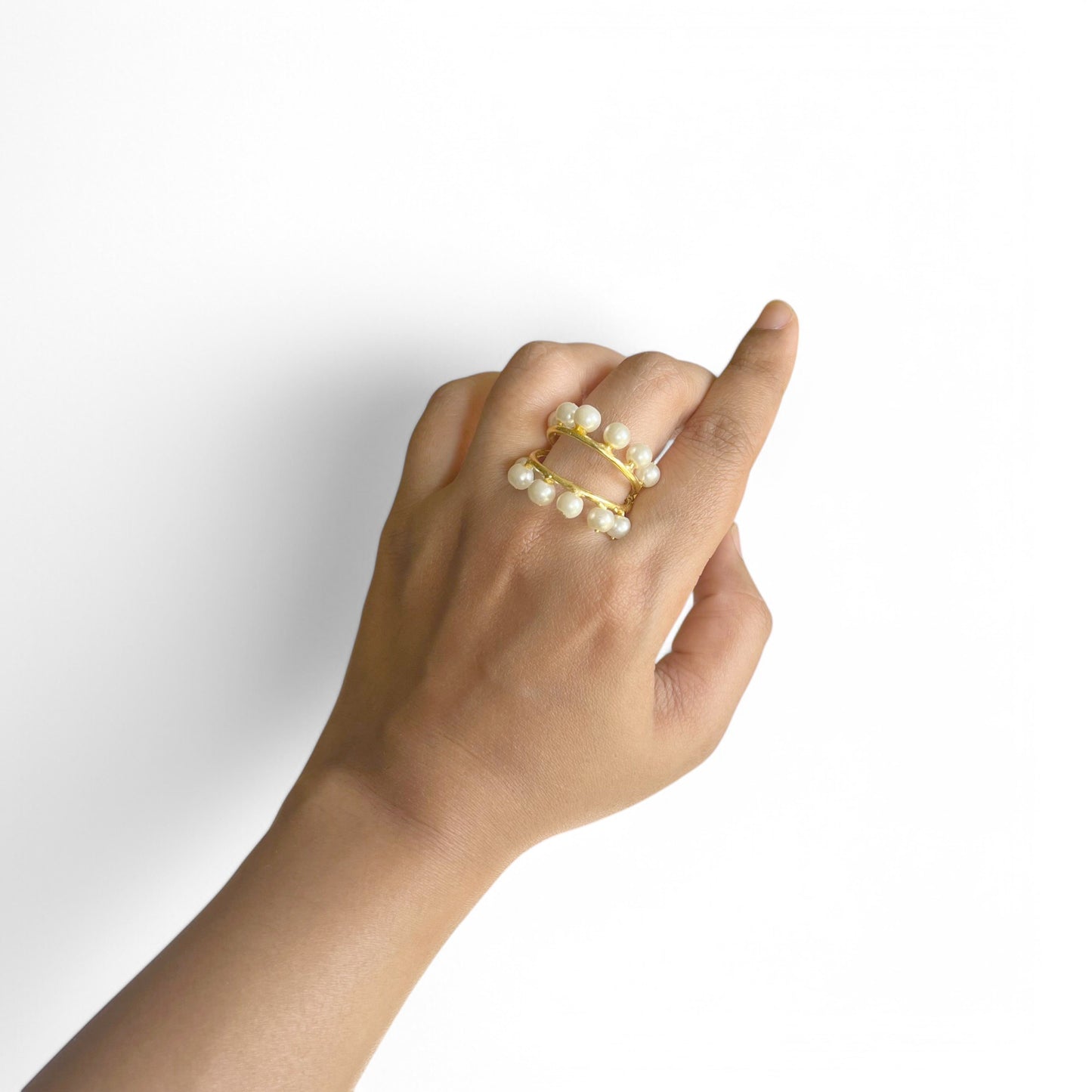 Ocean’s Secret Brass Adjustable Ring