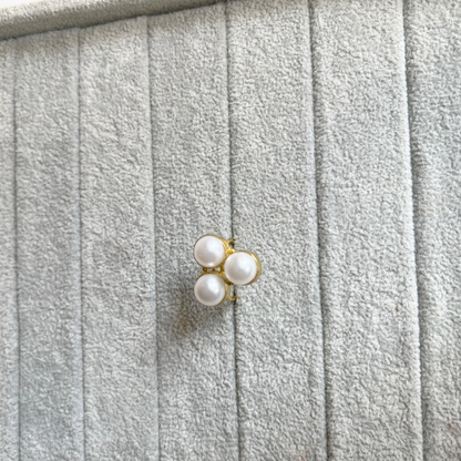 Opal Tide Brass Adjustable Ring