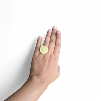 Fusion Brass Adjustable Ring
