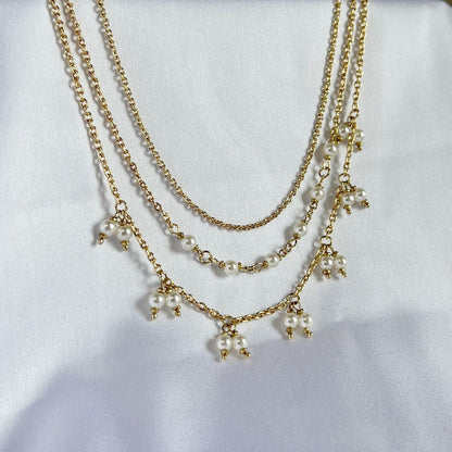 Pearly Three Layered Necklace