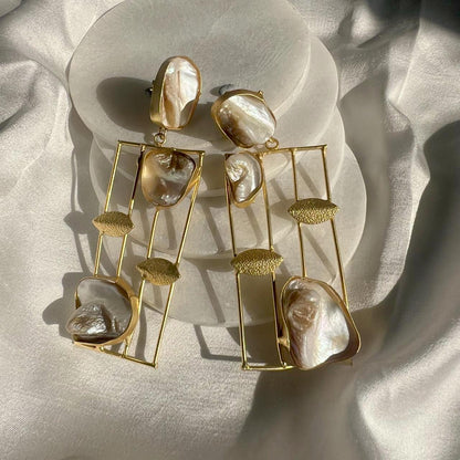 Ivory Rectangle Earring